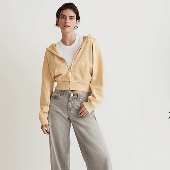 Madewell Tops - MADEWELL Terry Zip-Front Hoodie (XXL)